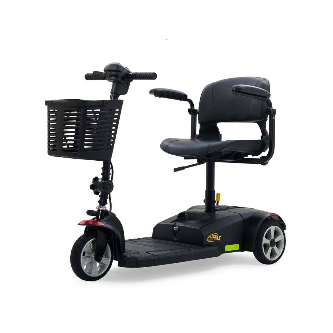 Golden Tech Buzzaround LT 3-Wheel Power Scooter-Red - Left